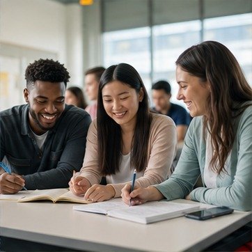 Students learning together